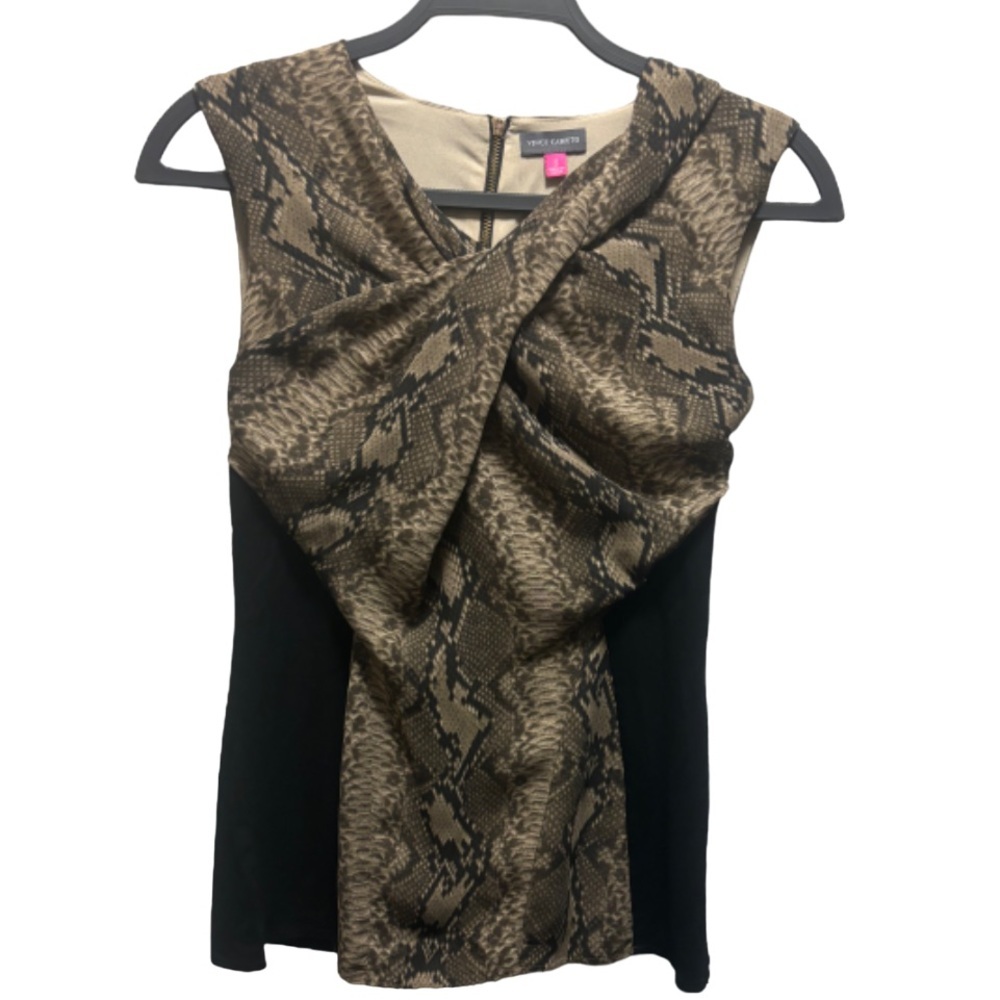 Vince Camuto Animal Print Top Size S